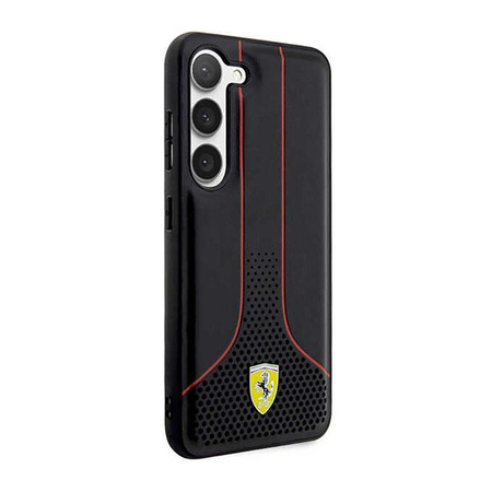 Ferrari Perforated 296P Collection - Étui Samsung Galaxy S23+ (noir)