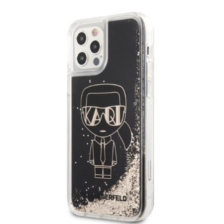 Karl Lagerfeld Liquid Glitter Gatsby - iPhone 12 / iPhone 12 Pro Tasche (schwarz)