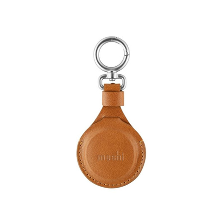 Moshi AirTag Key Ring - Premium key ring for Apple AirTag (Caramel Brown)