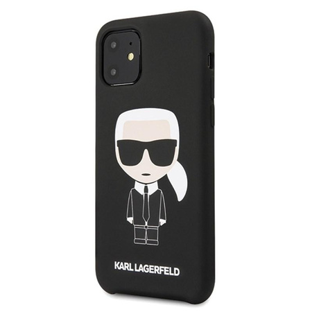 Karl Lagerfeld Fullbody Silikon Iconic - iPhone 11 Hülle (Schwarz)