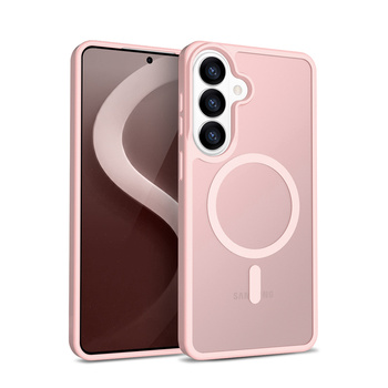 Crong Hybrid Matte Magnetic - MagSafe Case for Samsung Galaxy S26 (Pink)