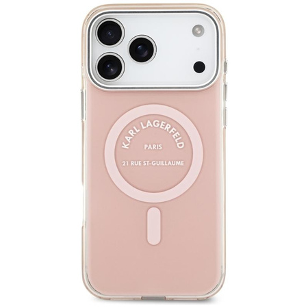 ETUI DO IPHONE 17 PRO MAX do MAGSAFE KARL LAGERFELD ORYGINALNE RÓŻOWE MODNE