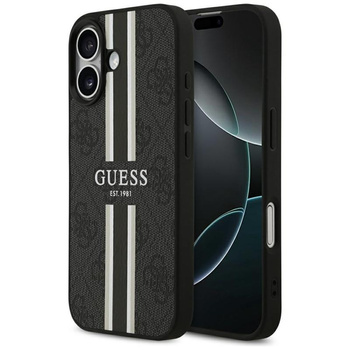 Guess 4G Printed Stripes MagSafe - Pouzdro iPhone 17 (černé)