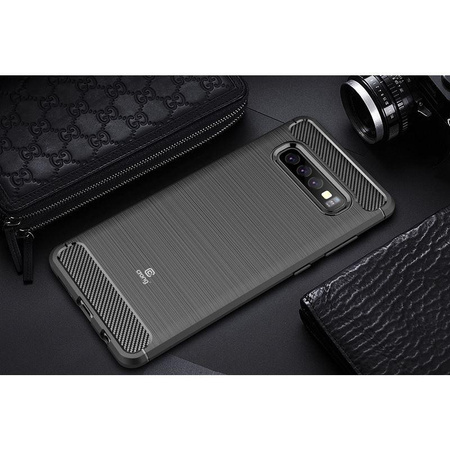 Crong Soft Armour Cover - Étui pour Samsung Galaxy S10+ (noir)