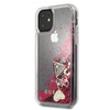Guess Liquid Glitter Hearts - Coque iPhone 11 (Framboise)