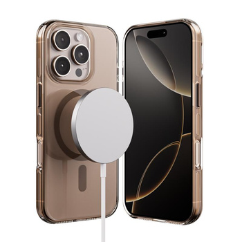 Crong Clear MAG Pro - iPhone 16 Pro MagSafe Hülle (Wüstenfarbe)