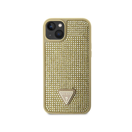 Guess Rhinestone Triangle - Hülle für iPhone 14 (Gold)