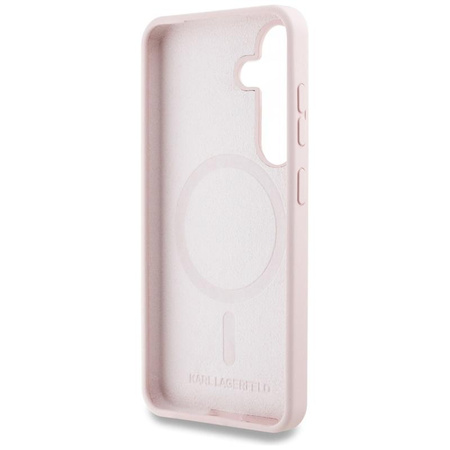 Karl Lagerfeld Silicone Double Heads And Circle MagSafe - Samsung Galaxy S25+ Case (pink)