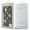 Guess Peony On 4G Background MagSafe - Case for iPhone 16 (brown)