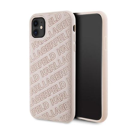 Karl Lagerfeld Quilted K Pattern - iPhone 11 Case (pink)