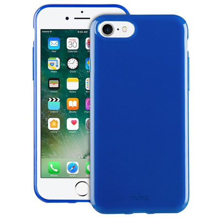 PURO Sunny Kit - Etui pour iPhone SE (2022 / 2020) / 8 / 7 + lunettes de soleil pliables (bleu)