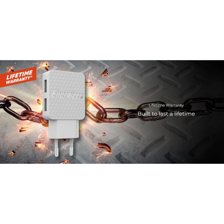 Energizer HardCase - Kompaktní síťová nabíječka 2x USB-A + USB-C a kabel Micro USB (černá) doživotní záruka