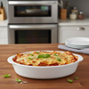 Alpina - Ceramic Oven-Resistant Baking Dish, Oval, 20x12x5 cm, 470 ml (White)