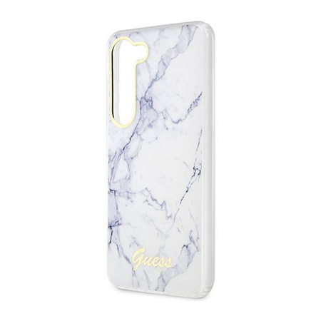 Guess Marble Kollektion - Hülle für Samsung Galaxy S23+ (Weiß)