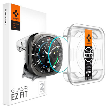 Spigen GLAS.TR EZ FIT 2-Pack - Tempered glass for Samsung Galaxy Watch Ultra 47 mm (2025/2024) (2 pieces)