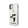 Karl Lagerfeld IML Glitter NFT Karl & Choupette - iPhone 11 Hülle (Transparent)