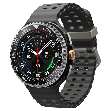 Spigen Bezel Tune Pro Diver - Hülle / Schutzring für Samsung Galaxy Watch 8 Classic 46 mm (Silber)