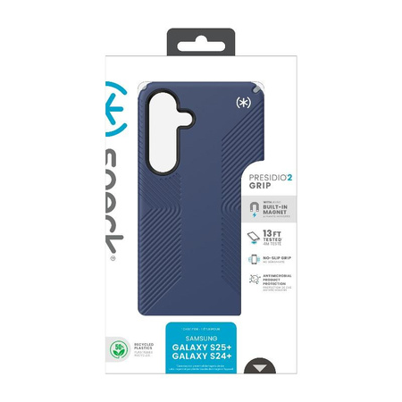 Speck Presidio2 Grip Magnet - Samsung Galaxy S25+ / 24+ MagSafe Case (Coastal Blue/Dust Gray/White)
