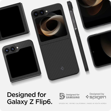 Spigen Airskin - pouzdro pro Samsung Galaxy Z Flip 6 / 7 FE (Aramidová černá)