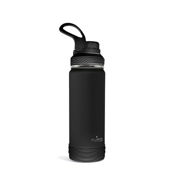 PURO Outdoor - Bouteille thermique en acier inoxydable 500 ml (Noir)