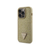 Guess Rhinestone Triangle - iPhone 14 Pro Case (Gold)