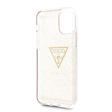 Guess Solid Glitter Triangle - Case for  iPhone 11 Pro (Gold)