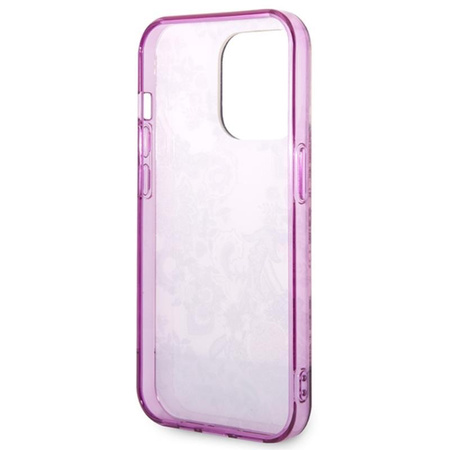 Guess Porcelain Collection - Tasche für iPhone 14 Pro Max (Fuchsia)