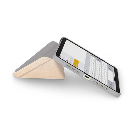 Moshi VersaCover - iPad mini 6 (2021) origami case with Apple Pencil charging (Savanna Beige)