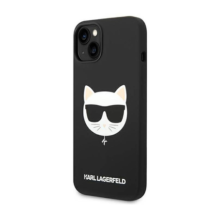 Karl Lagerfeld Choupette Head MagSafe Silicone - Case for iPhone 14 Plus (Black)