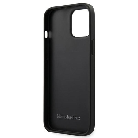 Mercedes Leather Wave Line - iPhone 12 Pro Max tok (fekete)
