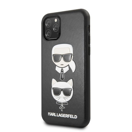 Karl Lagerfeld Embossed Case Karl & Choupette - iPhone 11 Pro Case (Black)