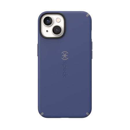 Speck CandyShell Pro - Coque pour iPhone 14 / iPhone 13 avec revêtement MICROBAN (Bleu prussien / Gris nuage)