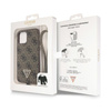 Guess Crossbody 4G Metal Logo - pouzdro pro iPhone 12 / iPhone 12 Pro (hnědé)
