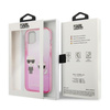 Karl Lagerfeld Gradient Ikonik Karl & Choupette - Case for iPhone 13 mini (Pink)