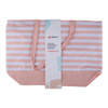 Alpina - Striped Beach Bag 49.3x16x34 cm (Apricot / White)