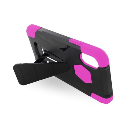 Zizo Dual Layered Hybrid Cover - obrněné pouzdro pro iPhone Xs / X se stojánkem (růžové)