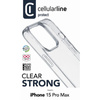 Cellularline Clear Strong - iPhone 15 Pro Max Case with Antimicrobial Protection (Clear)