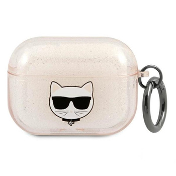 Karl Lagerfeld Choupette Head Glitter - Airpods Pro tok (arany)