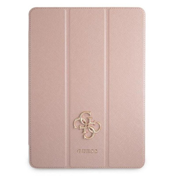 Guess Saffiano 4G Big Metal Logo - iPad Pro 12,9" Case 2021 (růžová)
