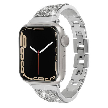 Case-Mate Brilliance - Bracelet en acier inoxydable pour Apple Watch 38/40/41 mm (Argent)
