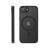 Crong Hybrid Frost MAG Cover - Étui MagSafe pour iPhone 16e (noir)