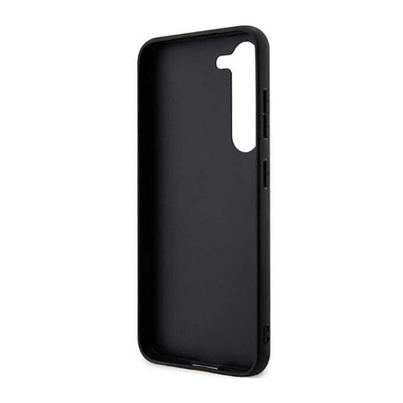 Karl Lagerfeld Saffiano Monogram fém logó - Samsung Galaxy S23+ tok (fekete)