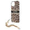Guess Leopard Gold Chain - Etui iPhone 13 Mini