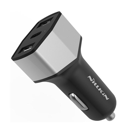 Nillkin Celerity Car Charger - Nabíječka do auta 2x USB + USB-C, 32W (stříbrná)