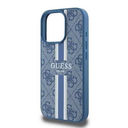 Guess 4G Printed Stripes MagSafe - Case for iPhone 16 Pro (blue)