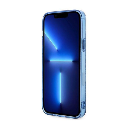 Guess Porcelain Collection - Tasche für iPhone 14 Plus (Blau)