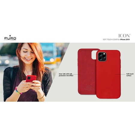 PURO ICON Cover - Coque iPhone 11 Pro (rouge)