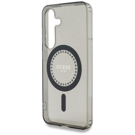 Guess Rhinestones Printed Classic Logo MagSafe - Case for Samsung Galaxy S25 (black)