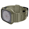 Spigen Rugged Armor Pro - Řemínek s pouzdrem pro Apple Watch 44/45 mm (Vintage Khaki)