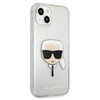 Karl Lagerfeld Karl's Head Glitter - Case for iPhone 13 mini (Silver)